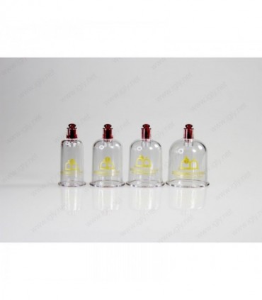 Bańki próżniowe z pompką - zestaw w walizce 17 szt.