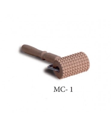 Masażer drewniany do ciała z uchwytem do dłoni 1-rolkowy