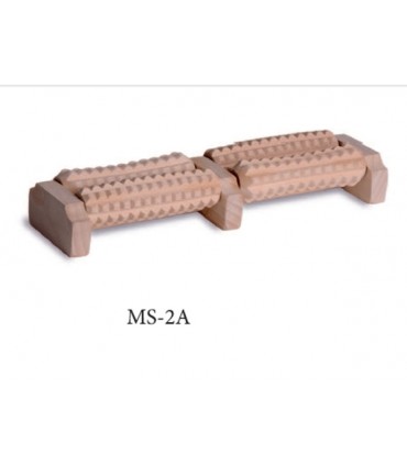 Masażer drewniany do stóp dwurzędowy 4-rolkowy