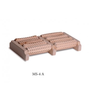 Masażer drewniany do stóp czterorzędowy 8-rolkowy