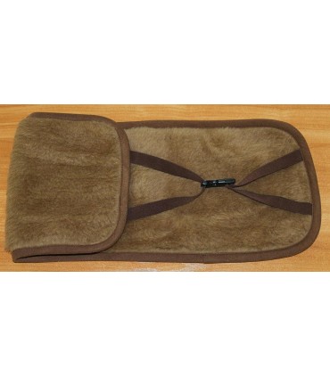 Pas ocieplający lędźwiowy dwustronny z wełny Camel