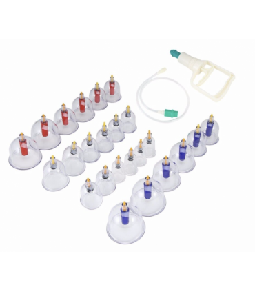 Bańki próżniowe magnetyczne z pompką – komplet 24 sztuki