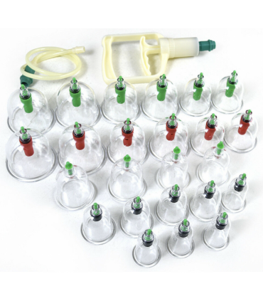 Bańki próżniowe magnetyczne z pompką – komplet 24 sztuki