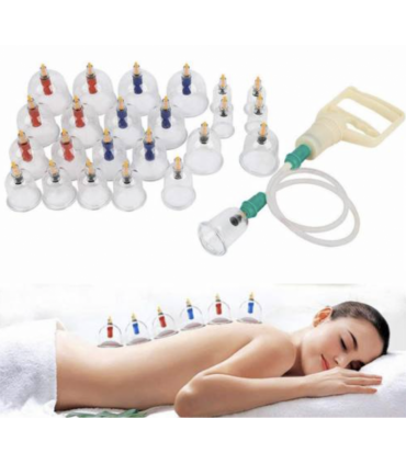 Bańki próżniowe magnetyczne z pompką – komplet 24 sztuki