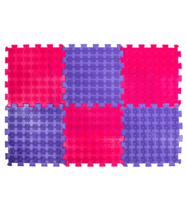 Mata sensoryczna - puzzle do masażu stóp "Lotos " 6 elementów