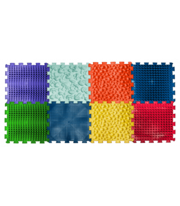 Mata sensoryczna - puzzle do masażu stóp "Puzzle Mix" 8 elementów