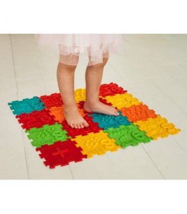 Mata sensoryczna - puzzle do masażu stóp "Matematyka" 32 elementy
