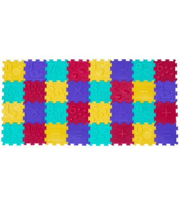 Mata sensoryczna - puzzle do masażu stóp "Matematyka" 32 elementy