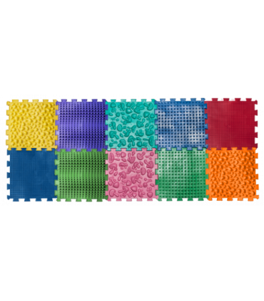 Mata sensoryczna - puzzle do masażu stóp "Puzzle Mix" 10 elementów