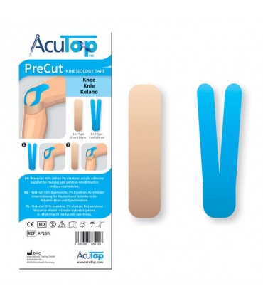 Zestaw gotowych aplikacji do naklejania na kolano - kinesiology tape - gotowe plastry do kinesiotapingu