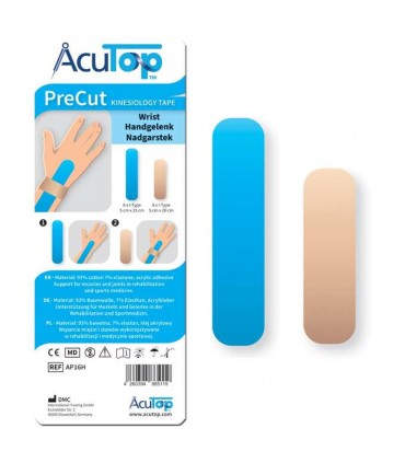 Zestaw gotowych aplikacji do naklejania na nadgarstek - kinesiology tape - gotowe plastry do kinesiotapingu