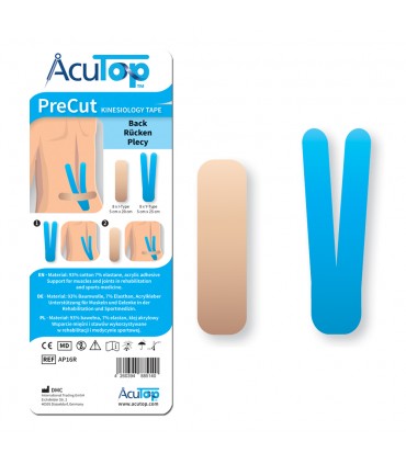 Zestaw gotowych aplikacji do naklejania na plecy - kinesiology tape - gotowe plastry do kinesiotapingu