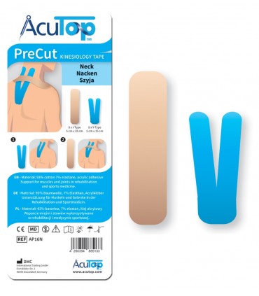 Zestaw gotowych aplikacji do naklejania na szyję - kinesiology tape - gotowe plastry do kinesiotapingu