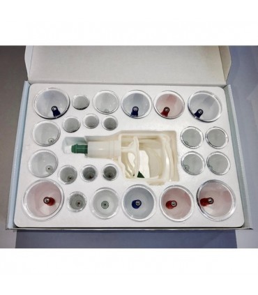 Bańki próżniowe magnetyczne z pompką – komplet 24 sztuki